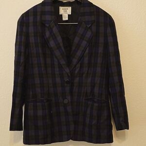 BANKERS CLUB PLAID VINTAGE BLAZER SIZE 8